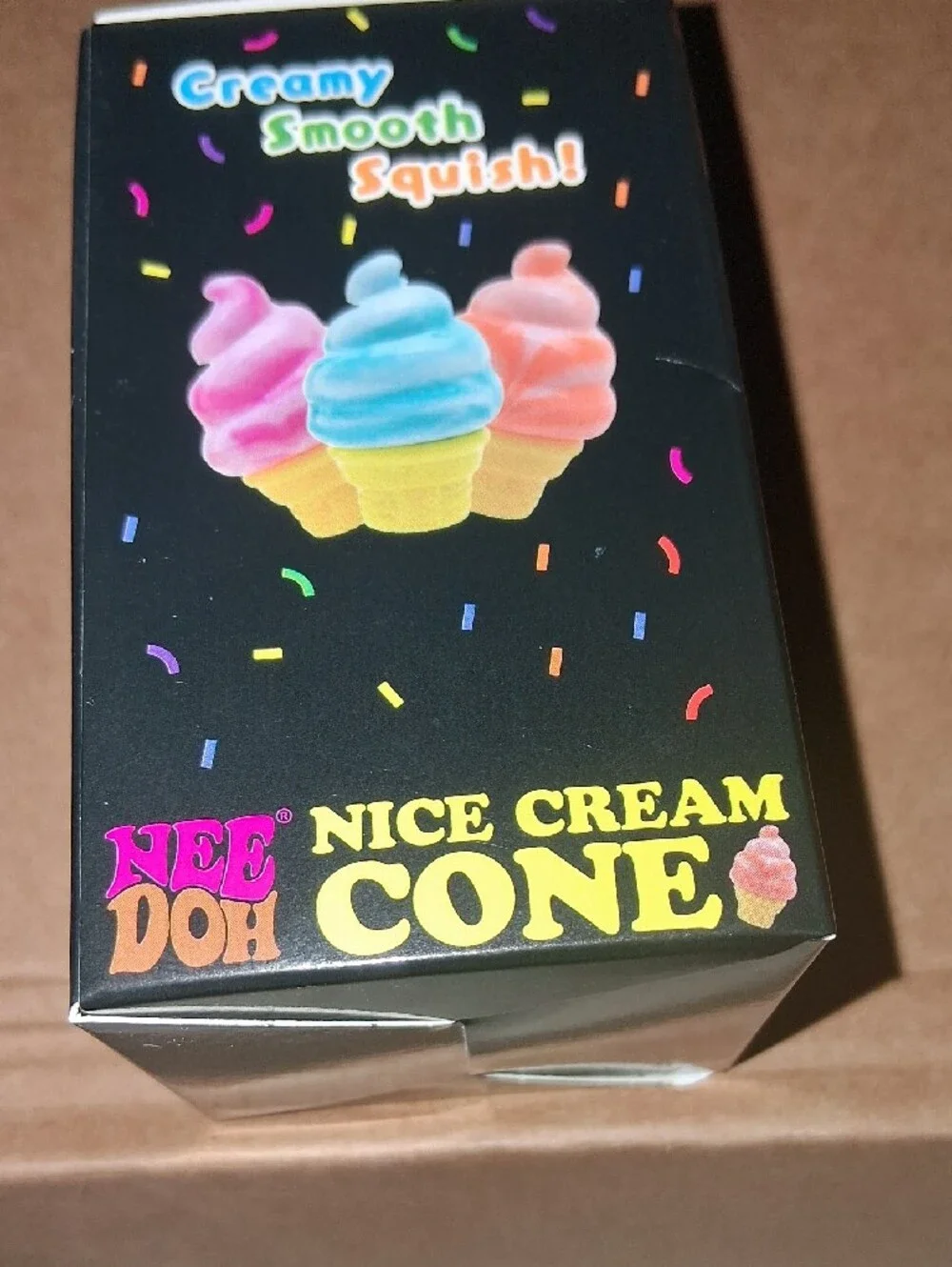 Nee Doh Ice Cream Cone Squishy Toy - Blue & Yellow